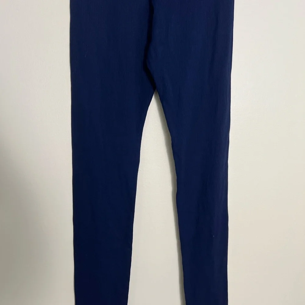 Old Navy Girls Blue Leggings Casual‎ Outdoor Full Length Ribbed Knit sz XL